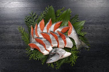 Taze ve lezzetli somon fileto