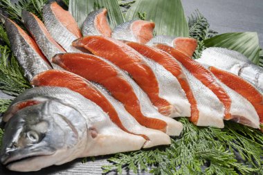 Taze ve lezzetli somon fileto