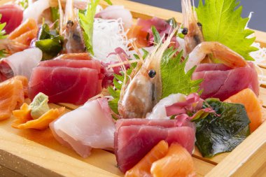 Traditional sashimi dish made from fresh Japanese fish