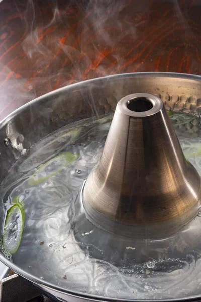 Pot Boiling Stove Kitchen — ストック写真
