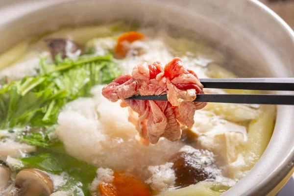 Fresh Delicious Lamb Hot Pot Dish — Stock fotografie