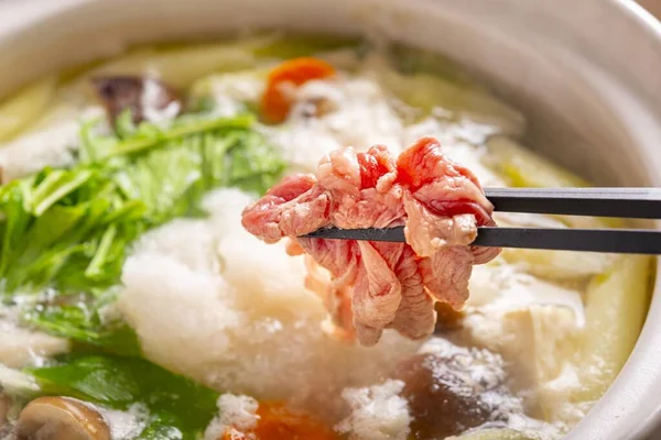 Fresh Delicious Lamb Hot Pot Dish — Stock fotografie