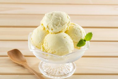 Delicious soft ice cream made with fresh milk