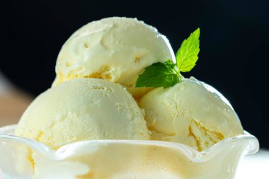 Delicious soft ice cream made with fresh milk