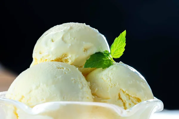 Delicious soft ice cream made with fresh milk