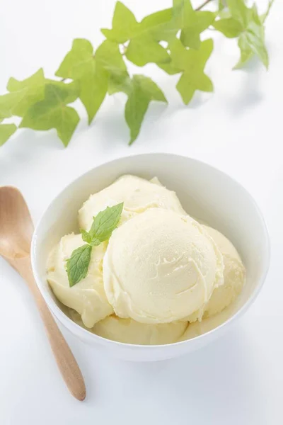 Delicioso Gelado Macio Feito Com Leite Fresco — Fotografia de Stock