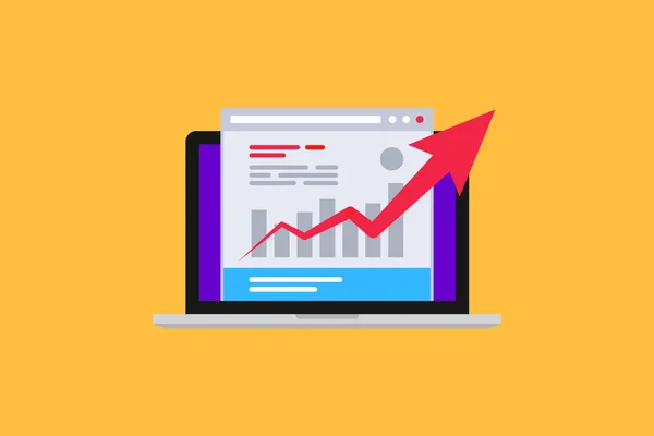 SEO analitik. Grafik dinamik. Web sayfası Infographic