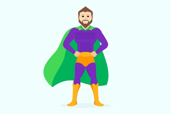 Иллюстрационный супермен. Векторный супергерой — стоковый вектор