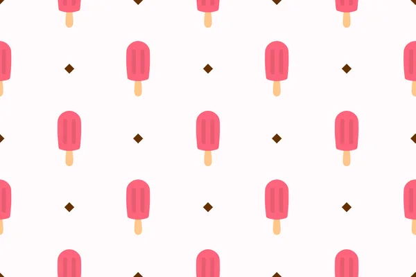 Dondurma lolly seamless modeli. Yaz desen. Dondurma düz vektör çizim.