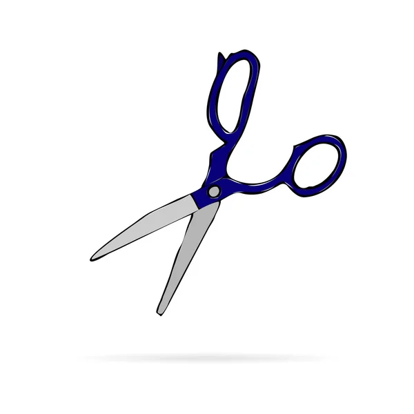 Retro scissors icon on a white background - vector illustration — стоковый вектор