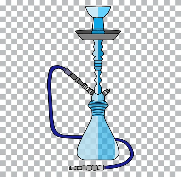 Vodní dýmka tabáku arabské trubice a relaxační turecké vodní dýmka tradiční symbol průhledné pozadí. — Stockový vektor