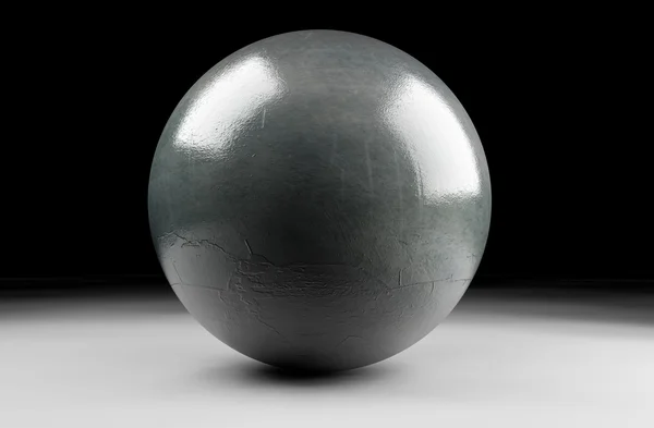 3D render stone ball sphere with detailed damages. — Stock Photo, Image