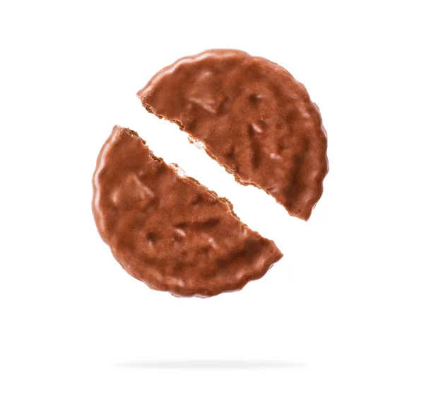 Galletas de chocolate sobre fondo blanco — Foto de Stock