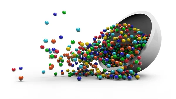 Kolorowe cukierki, objętych szklane płyty 3d ilustracji — Zdjęcie stockowe