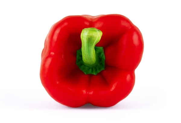 Red Sweet bell pepper isolated on white — Stock Photo, Image