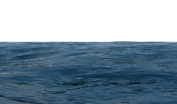 Uitzicht op de Oceaan in zonnige zomerdag op een witte achtergrond 3d render — Stockfoto