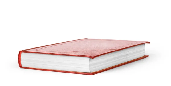 Beyaz zemin üzerine kırmızı kitap — Stok fotoğraf
