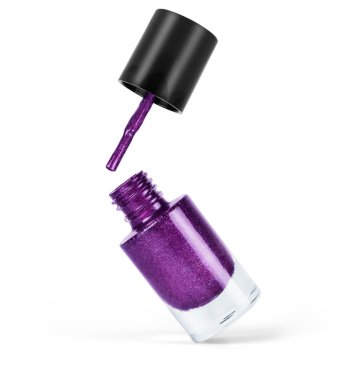 Purple nail polish isolated on white. clipart