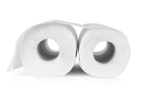 Rolki ręczników papierowych, na białym tle — Zdjęcie stockowe