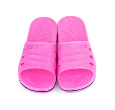 beyaz arka planda izole ev terlikleri