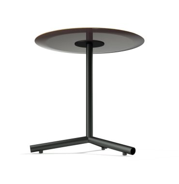 Beyaz modern masa. Beyaz arkaplanda 3d görüntüleme izole edildi