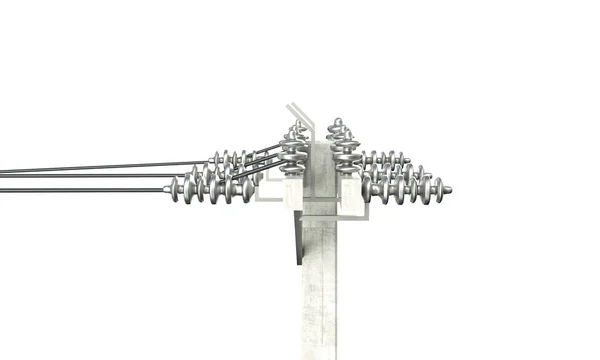 Erőátviteli Torony Nagyfeszültségű Oszlopa Wireframe Alacsony Poli Háló Render — Stock Fotó