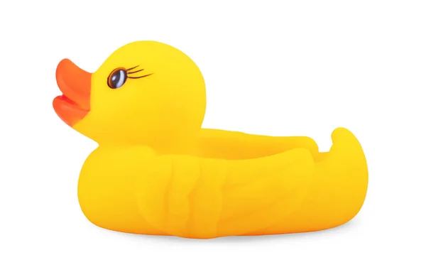 Yellow Rubber Duck White Background — Stock Photo, Image