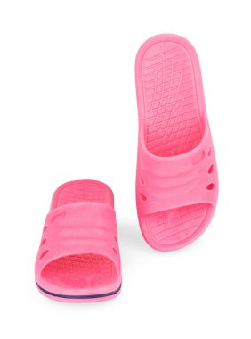 beyaz arka planda izole ev terlikleri