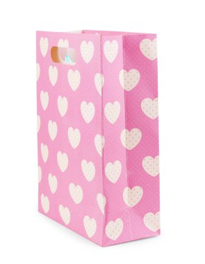 Kırmızı kurdeleli eski bir hediye kutusu, beyaz üzerine izole edilmiş.