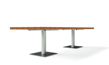 Beyaz arkaplan 3d oluşturulurken tablo izole edildi