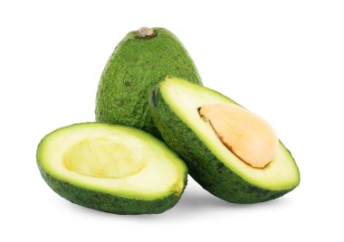 Avokado beyaz bir arkaplanda izole