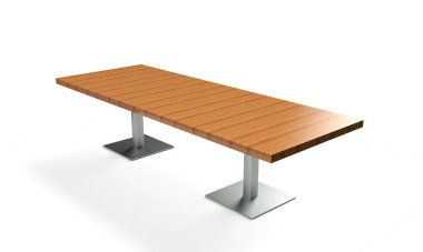 Beyaz arkaplan 3d oluşturulurken tablo izole edildi