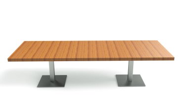 Beyaz arkaplan 3d oluşturulurken tablo izole edildi