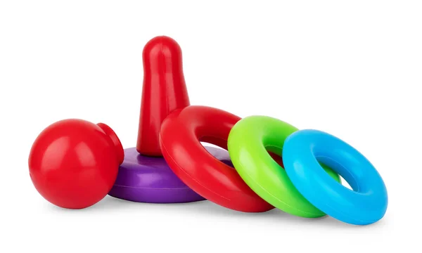 Brinquedos Infantis Fundo Colorido Lugar Para Inserir Texto Minimalismo Fundo — Fotografia de Stock