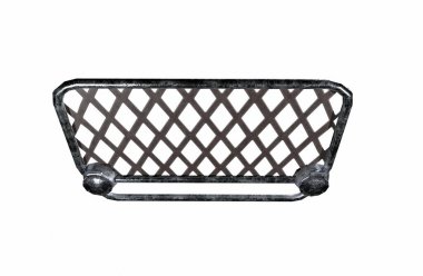 Bir trenin Sovyet rafı. Beyaz zemin üzerinde 3D görüntüleme.