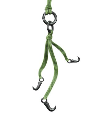 Beyaz arkaplandaki kumaşla shuriken 3d oluşturma