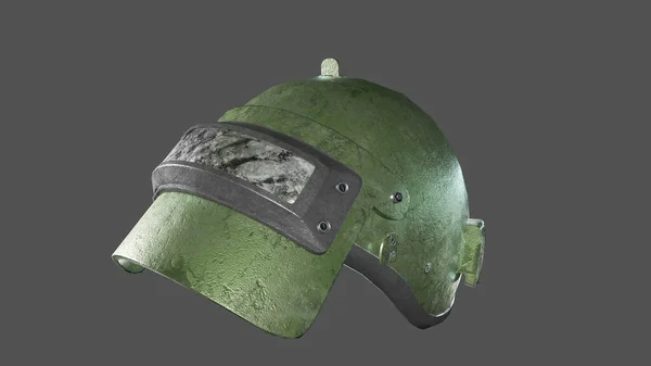 Old Military Helmet Isolated on White 3d render