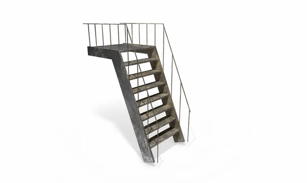 Exposição Simples Escada Renderização — Fotografia de Stock