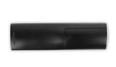 Uzaktan kumandalı televizyon beyaz arkaplanda izole edildi