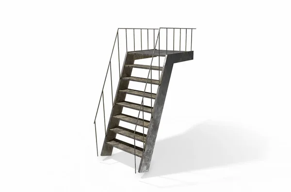 Exposição Simples Escada Renderização — Fotografia de Stock