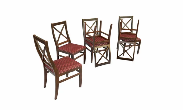 医者の椅子の3Dレンダリングイラスト — ストック写真