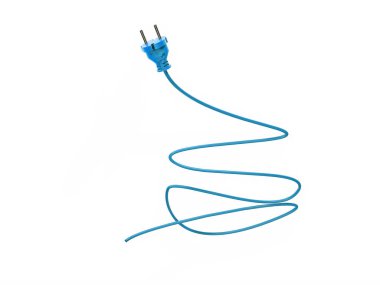 Bir schuko güç dolgusunun 3B çizimi