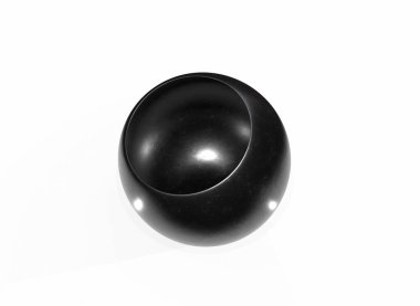 Kırpma yolu olan çeşitli vazolar beyaz arkaplanda izole edildi. Fotorealistik 3B oluşturma