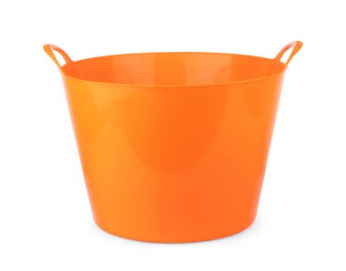 Beyaz arka planda plastik kova