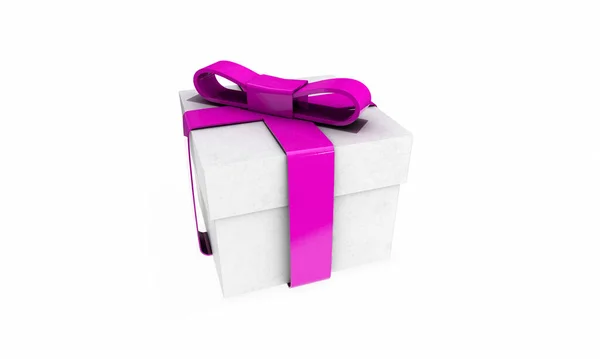 Cajas Regalo Blancas Con Cinta Sobre Fondo Blanco Concepto Para — Foto de Stock