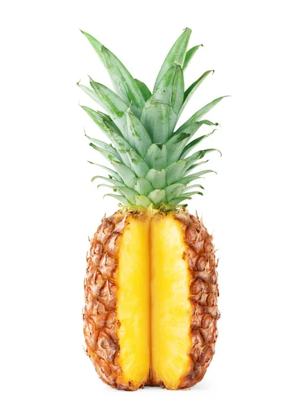 Ananas Isolerad Vit Bakgrund Klippbana — Stockfoto