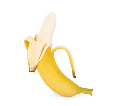 Kırpma yolu ve tam derinlik alan ile beyaz arkaplanda izole muz bir grup