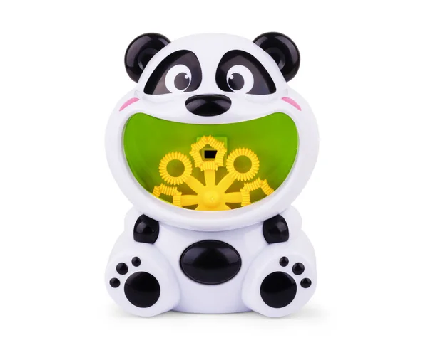 Medvídek Panda Panenka Černý Okraj Očí Izolované Bílém Pozadí — Stock fotografie