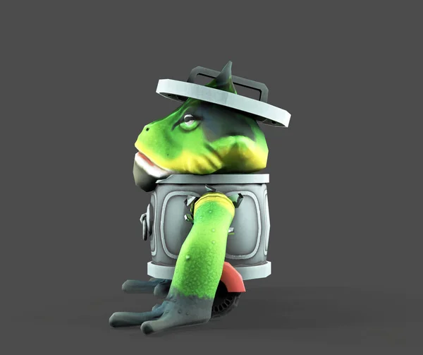 Rendered Illustration Funny Frog — Stock Photo, Image