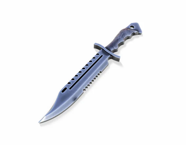 Rendering Forged Blade Hunting Knife — Stock Photo, Image